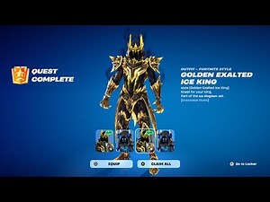HOW TO GET GOLDEN EXALTED ICE KING SKIN IN FORTNITE!
