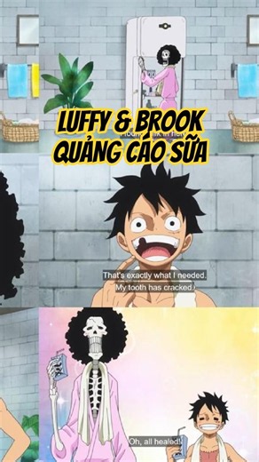 Luffy & Brook Quảng Cáo Sữa #onepiece #anime #aceonepiece