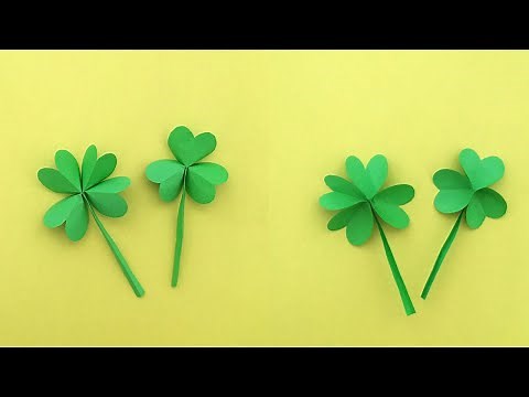 Easy Four Leaf Clover Tutorial | Shamrock Paper Flower | St. Patrick's Day Craft