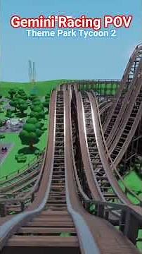 Gemini Racing POV in Theme Park Tycoon 2 #rollercoaster #themepark #roblox #themeparktycoon2