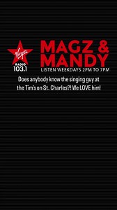 Tyler and Mandy were talking about the friendliest drive-thru in the city and Erica shared a story about the guy who sings at Tim Hortons close to St. Charles Golf Club. Have you heard him too? #MagzandMandy | Virgin Radio Winnipeg