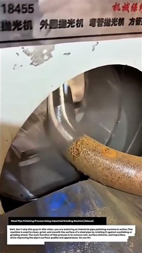 Steel Pipe Polishing Process Using Industrial Grinding Machine | Education Video.