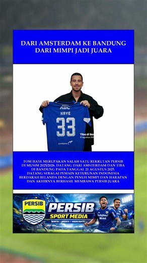 Dari Amsterdam ke Panggung Juara! Kisah Sukses Thom Haye Bersama Persib Bandung! #beritaterkini