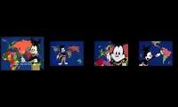 Mix of 4 videos from youtube : Animaniacs intro+ yakkos world arabic vs danish vs dutch vs croatian