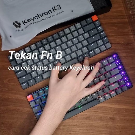 How to check Battery Status on Keychron Keyboard by pressing Fn B on Bluetooth Mode