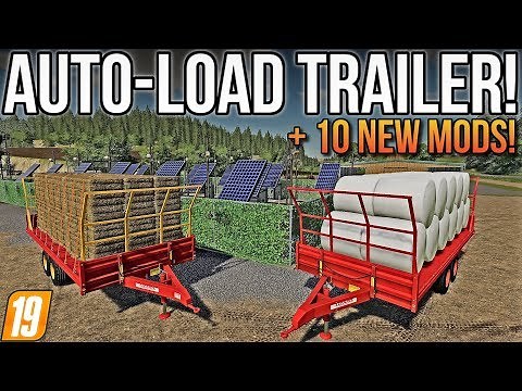 AUTO LOAD BALE TRAILER OUT FOR CONSOLE & PC! + Tons Of Other New Mods! | FS19 Mods