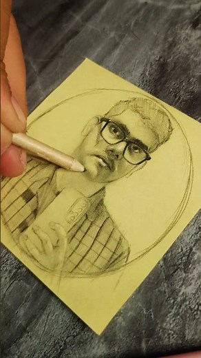 Drawing on Sticky notes 🥹 #art #drawing #sketch