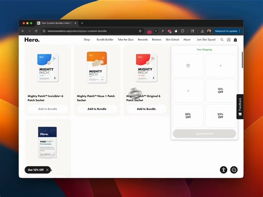 Hero Cosmetics - Bundle Builder Feature