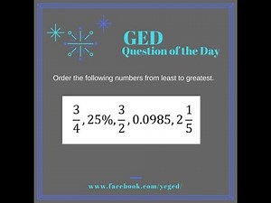 GED QOD: Ordering Numbers