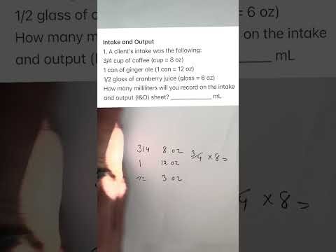Measuring intake output for Nclex