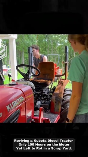 Reviving a Kubota Diesel Tractor Onlygotten Hours on the Meter, Yet Left to Rot in a Scrap Yard. Part-1 #build #building #custom #engine #projectcar #diesel #kubota #tractor | Auto builder