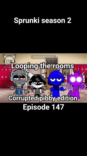 Looping the rooms trend FT. Jake, Gray, Durple, Jevin #sprunki #trend #fyp #tweening #animation