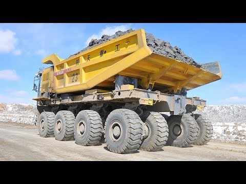 Fast Extreme Mini Bulldozer At Work & World's Largest Mining Dump Truck