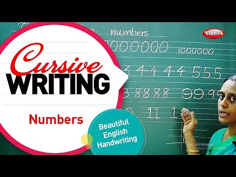 Cursive Writing - Numbers | Cursive Writing for Beginners | Beautiful English handwriting