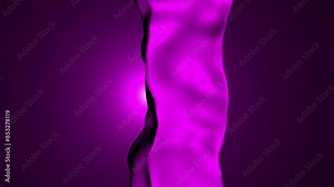 Seamless glossy liquid pink color animation. Smooth wave motion line Graphic design layout Wavy background