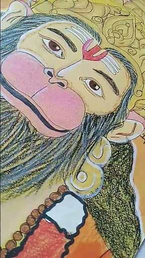 how to draw hanuman and colour