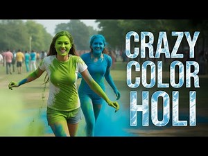 Ultimate Holi Color Fight! 😱 Girls Turn Each Other GREEN & BLUE! | Happy Holi 2025| holi putai