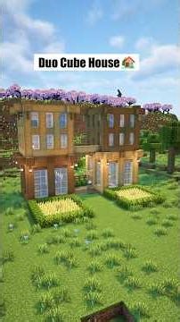 Minecraft Duo Cube House🏠 Tutorial #shorts #minecraft
