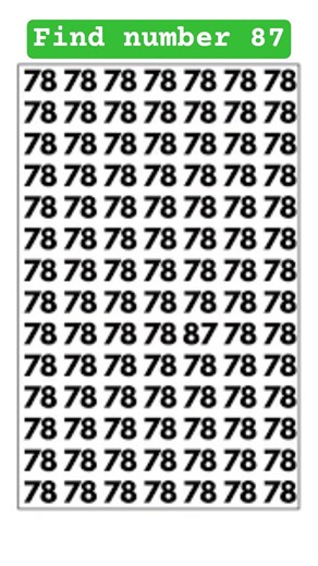 Find number 87 👈🏻 | Brain teaser | #findtheoddnumber #puzzle