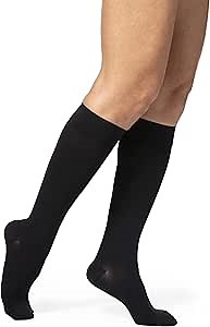 Amazon.com: DYNAVEN by Sigvaris Women's Closed Toe Calf-High Compression Socks 15-20mmHg - Moisture-Wicking & Durable for Daily Support - Medium Short - Black : Health & Household