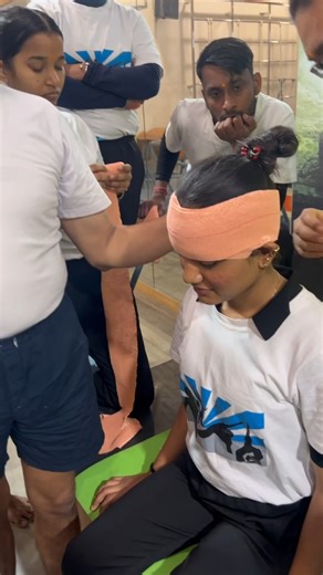 Dhakaram Sapkota on Instagram: "Sirshasana with Yoga Ropes & Props – A Therapeutic Approach for Headache and Migraine In this video, Sirshasana (Headstand) is being demonstrated using yoga ropes and supportive props with a therapeutic approach. The session explains how, for individuals experiencing headache, migraine, or heaviness in the head, Sirshasana can be safely supported by using a crepe bandage along with props. The crepe bandage helps provide controlled support to the head and neck, red