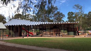 3.8K views · 86 reactions | Mamma LOVES Eltham North Adventure Playground so much, we had to go back and have a proper play! Brilliant feature structure, still with the 'wool shed' theme. At least a dozen ways to get up and down. Plus heaps of variety on ground level including the brilliant village. Read more HERE: https://www.mammaknowsnorth.com.au/parks-and-playgrounds/new-eltham-north-adventure-playground-eltham-north | Mamma Knows North | Facebook