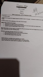 Grade 8 - Project: Types of TrianglesObjective: Research and ... | Filo