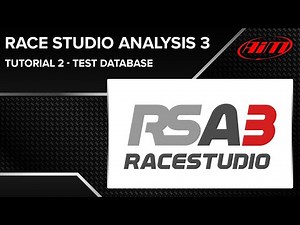 Race Studio Analysis 3 - Tutorial 2 - Test Database