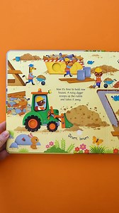 Press the ten buttons in this delightfully illustrated book to hear the construction site come to life 🚧 | Usborne Publishing