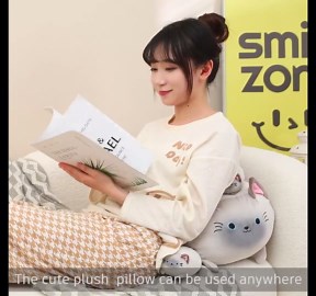 SQEQE Siamese Cat Plush, Cute Stuffed Animals Mommy with 4 Squishy Kitties, Soft Plush Pillow Gifts for Kids