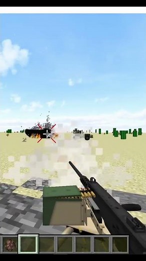 M2 Browning - MCHeli Content Pack Minecraft #shorts