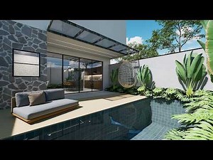 Modern 3-Bedroom House Design 25ft x 75ft(7.6m x 23m) | Unique Minimalist Villa Plan