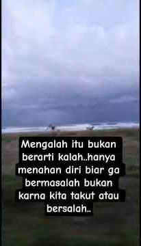 mengalah bukan karna kalah dan salah..