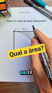 Determine o valor da área hachurada #matematica #geometria