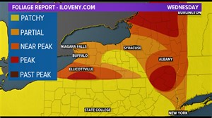 Peak fall color are expected across Southern Tier this week