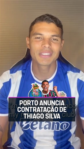 TNT Sports Brasil on Instagram: "APOSTO QUE VOCÊ NÃO ESPERAVA POR ESSA NESSE SABADÃO! O THIAGO SILVA É DO PORTO! 🇧🇷🔵🐉 O zagueiro de 41 anos, que deixou o Fluminense logo após a eliminação na Copa Betano do Brasil, foi anunciado pelo clube português! ✍️🇵🇹 Que siga brilhando pelos Dragões! 👏 #MFM #FutebolBrasileiro 📹: @fcporto"