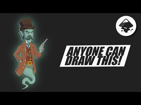 Lets draw this ghost character in Inkscape (No tablet needed)
