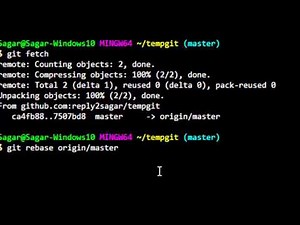 How to rebase remote branch into local branch in git