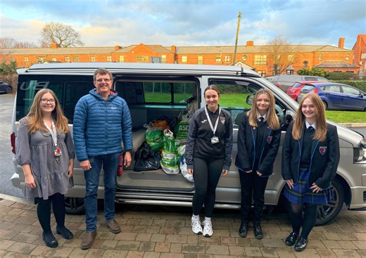 Newport secondary pupils make 'generous' food bank donation in time for Christmas