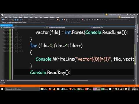 Arreglos, Pilas y Colas en C# Video 1