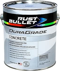 RUST BULLET DuraGrade Concrete - Blue - 1 Gallon - High-Performance, Easy-To-Apply Concrete Paint for Garages, Basements, Porches & Patios, No Etching Needed