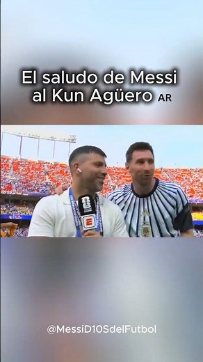 What a moment: Messi’s greeting to Kun Agüero 🇦🇷❤️