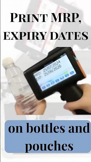 How to Print MRP & Expiry Date on Bottles and Pouches | Handheld Printer Demo #handheldprinter