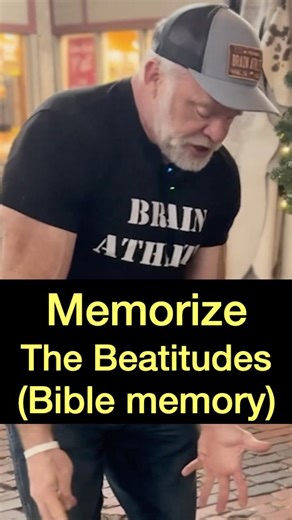The Beatitudes are found in the Sermon on@the Mount in the Bible. Here is a way to memorize it them. If you’re interested in Bible memory send me a DM #biblememory #bibleverseoftheday | Ron White's Brain Athlete