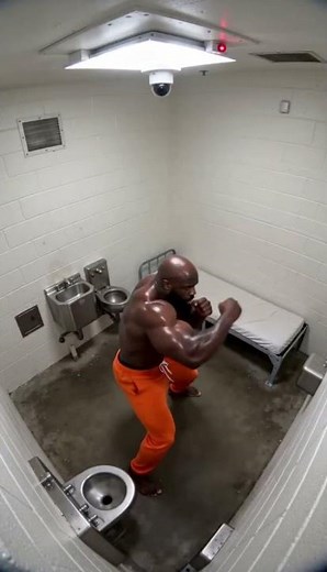 Prisoner Shadowboxes Alone in His Cell 😳 | CCTV Prison Training