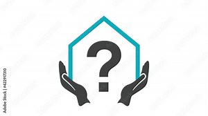 house and question mark animated