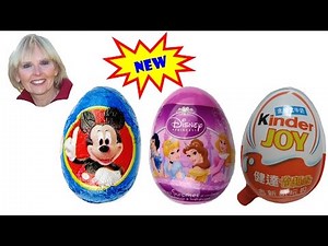 ♥♥ 5 Surprise Eggs: Disney Frozen, Disney Princess, Kinder, Mmonster University, and Hello Kitty