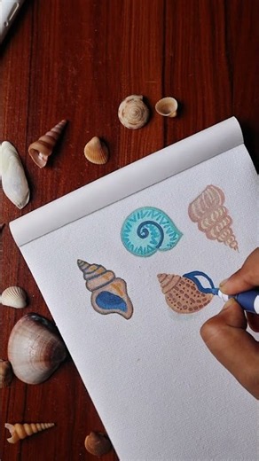 Painting Sea Shells on Canvas 🐚🌊 | Ocean Inspired Acrylic Painting | Relaxing Art