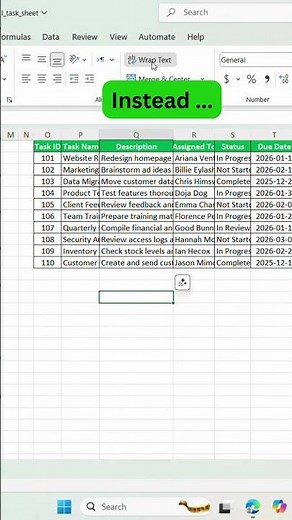 Stop Stretching Columns in Excel (Do This Instead)