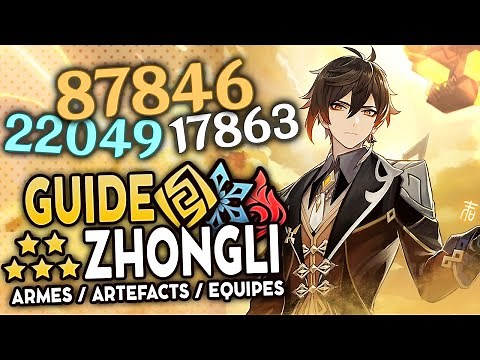 Guide Zhongli DPS (Cryo, Pyro & Physique) ! Artéfacts, Teams & Armes ! | Genshin Impact